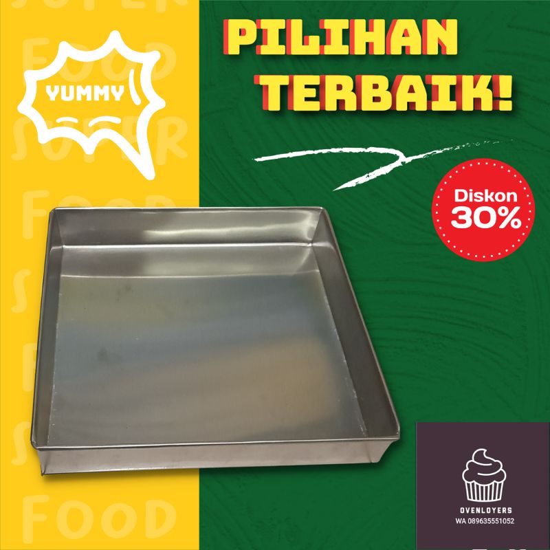 Loyang kue kotak /Loyang kue kering ukuran 30x30cm
