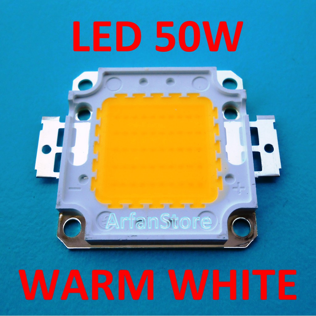 Lampu High Power LED 50W Kuning Pijar HPL Warm White 3000 - 3500K