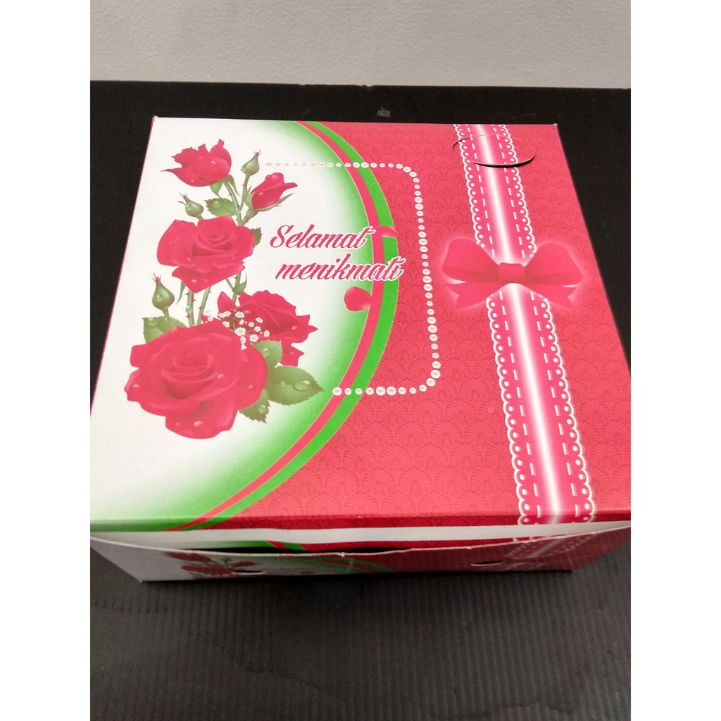 

Dus Snack Box Hajatan Gabung ukuran 12x16 Motif Mawar