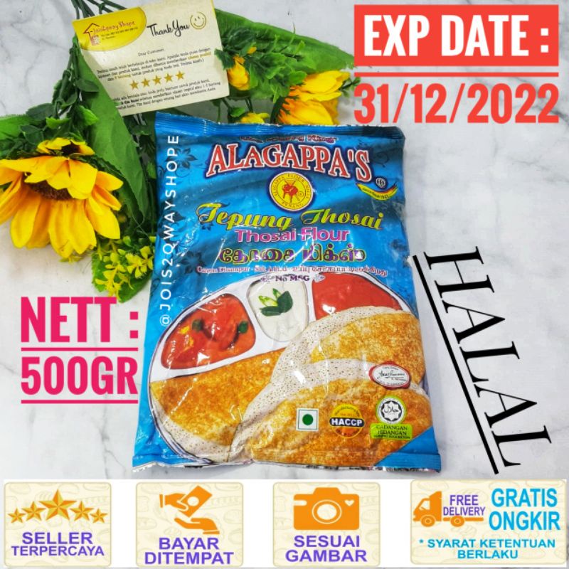 

Tepung THOSAI Alagappas 500gr / Thosai Flour ALAGAPPA'S 500gr
