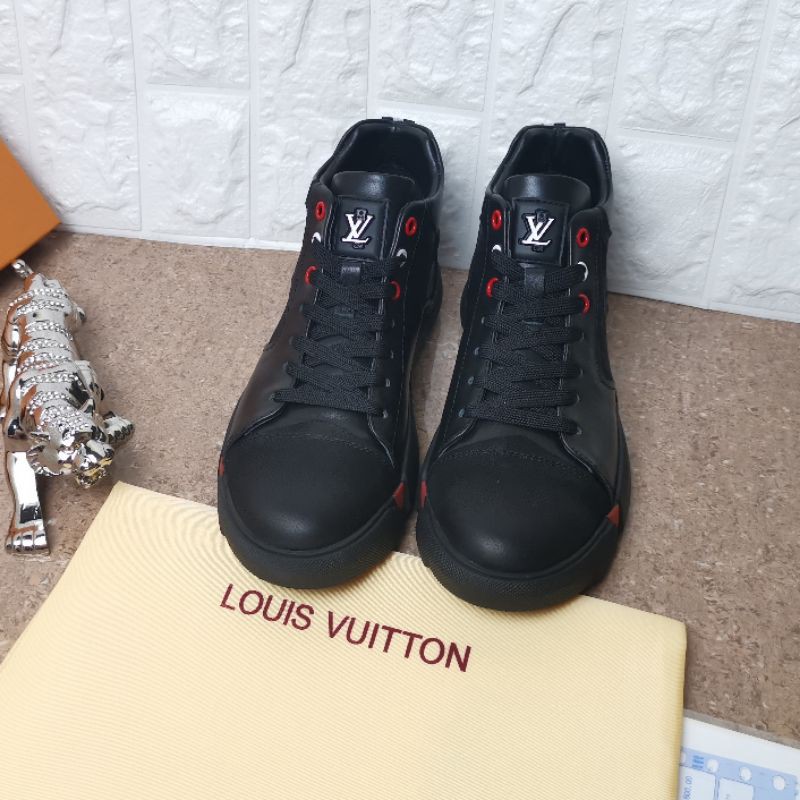 sneaker boots lv mirror quality sepatu lou is vuitton shoes men kulit asli sepatu cowok