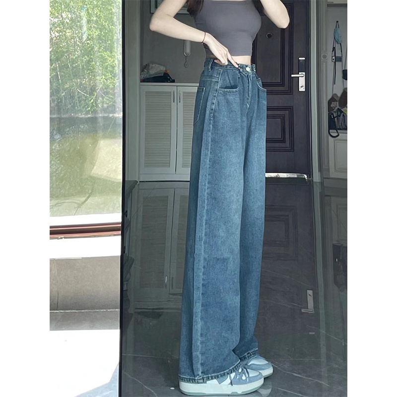 Celana Jeans Wanita Kekinian Jumbo Terbaru Boyfriend Jeans/Celana Jens Wanita Highwaist Loose Straight Denim Pants