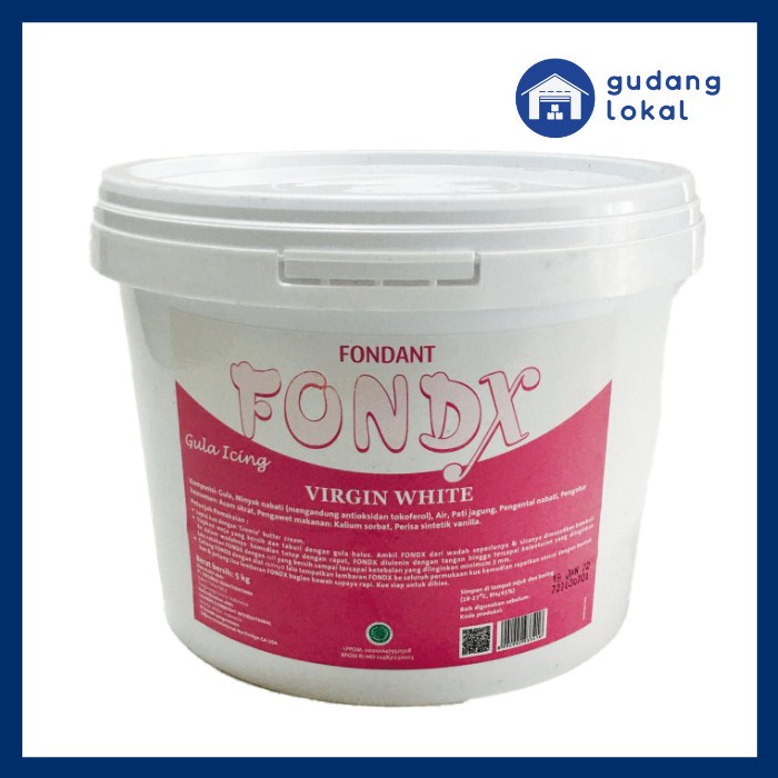 

Fondant Gula Icing Fondx 5Kg Virgin White