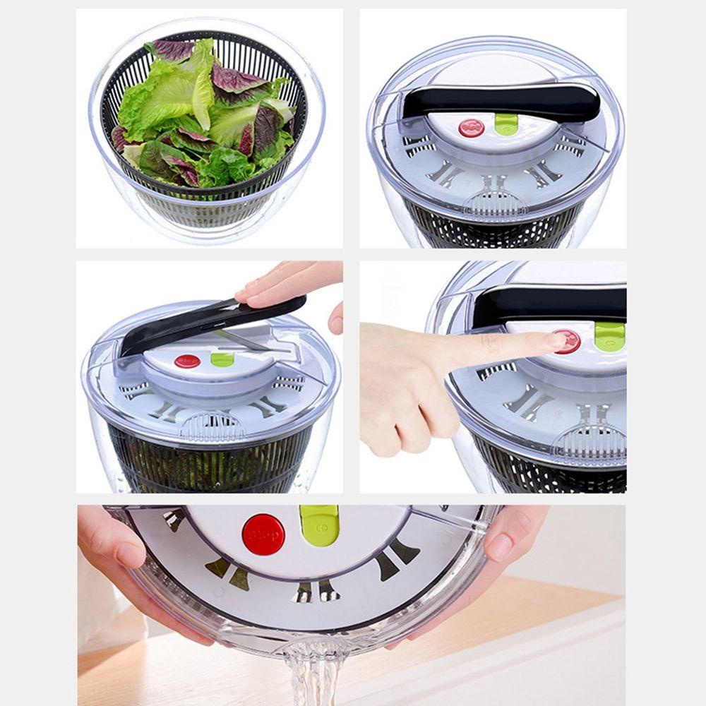 Rebuy Mesin Cuci Pengering Sayuran / Salad / Spinner Kapasitas Besar|Keranjang Cuci Buah / Sayuran Untuk Dapur