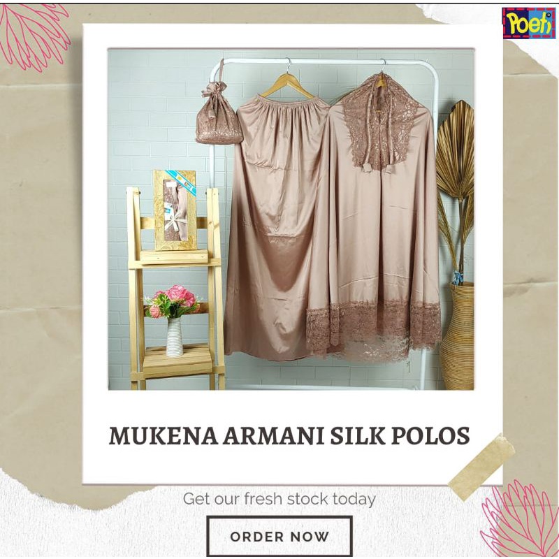 Mukena Silk Armani Poeti Polos