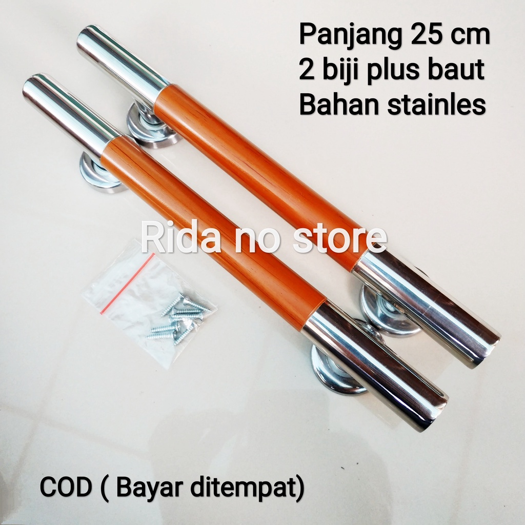 (2 biji) Pegangan Pintu Handle Pintu Handle Tarikan Gagang Rumah Stainless 25 cm