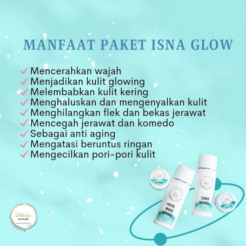 ISNA Glow Skincare Pemutih Wajah Terampuh BPOM 100% Original