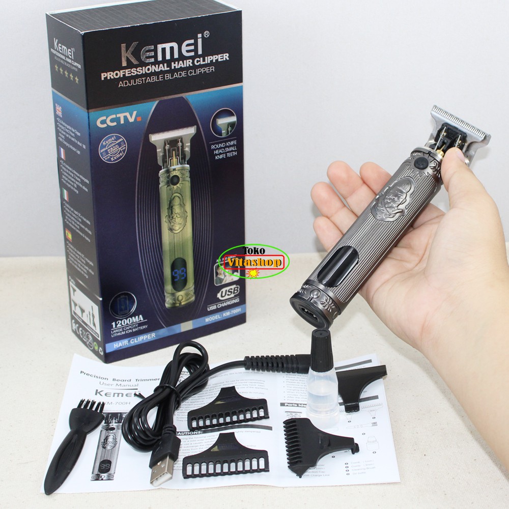 Kemei KM-700H Alat Cukur Rambut Hair Clipper Potong dan Pangkas Rambut Profesional