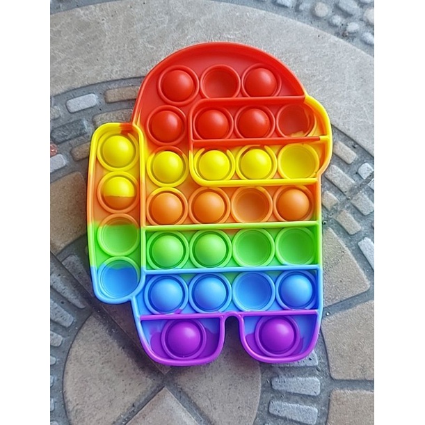 (FREEKELERENG) (JUMBO) POP IT UNICORN 20CM JUMBO POP IT BESAR UNICORN-Among us