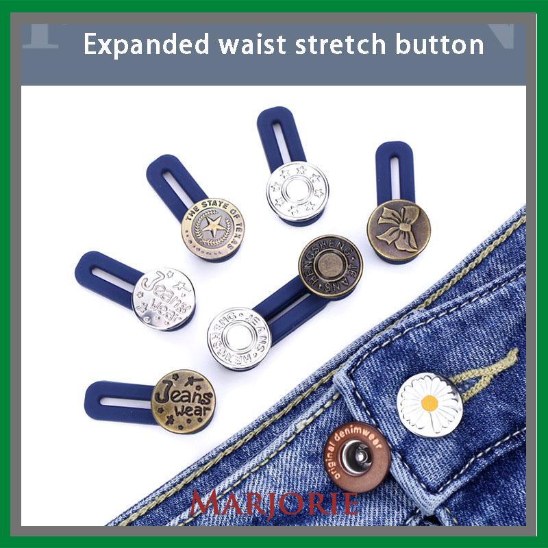 Metal Celana Jeans Adjustable Untuk Celana Kekecilan / Kesempitan Stapleless Untuk Wanita Tombol Logam Zinc Alloy Round Tack Buttons Aksesoris-MJD