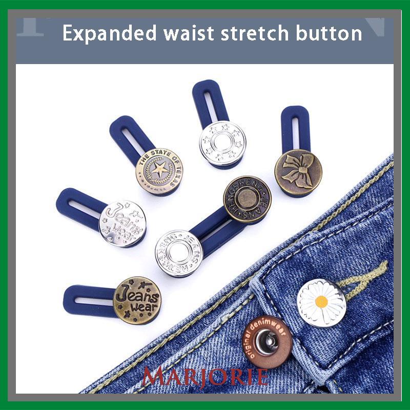 Metal Celana Jeans Adjustable Untuk Celana Kekecilan / Kesempitan Stapleless Untuk Wanita Tombol Logam Zinc Alloy Round Tack Buttons Aksesoris-MJD