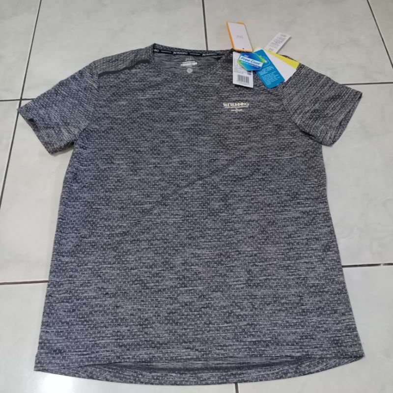 361 Degrees Original MEN'S RUNNING Polos Kaos Grey abu Size L Body Fit