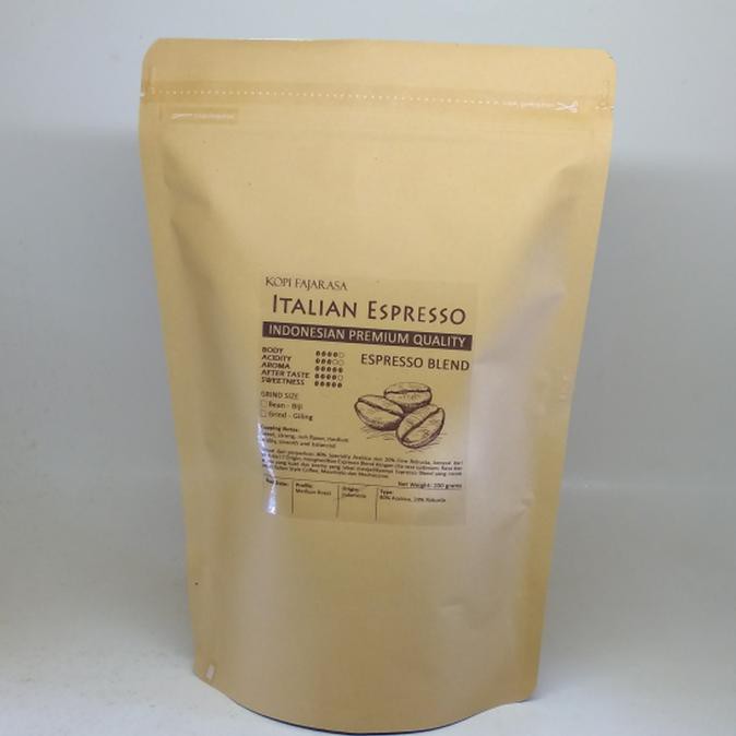 

Kopi Fajarasa Italian Espresso Biji Kopi Espresso Blend 1 kg