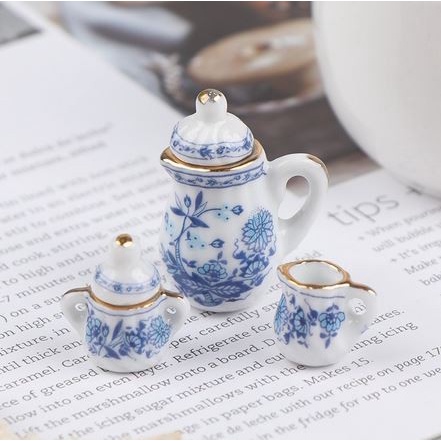 Ceramic Tea Cup Set Miniature - Miniatur Cangkir Teh Bahan Keramik