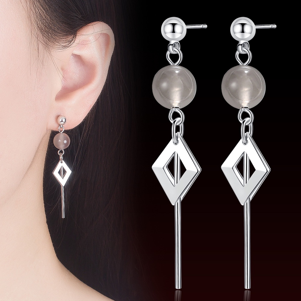 Anting Perak 925 Wanita Berlian Anting-Anting Perhiasan Fashion