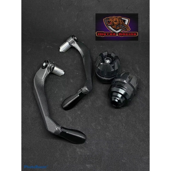 [Paket 2in1] Proguard Carbon Sabit + Jalu as roda Universal Bisa untuk semua motor