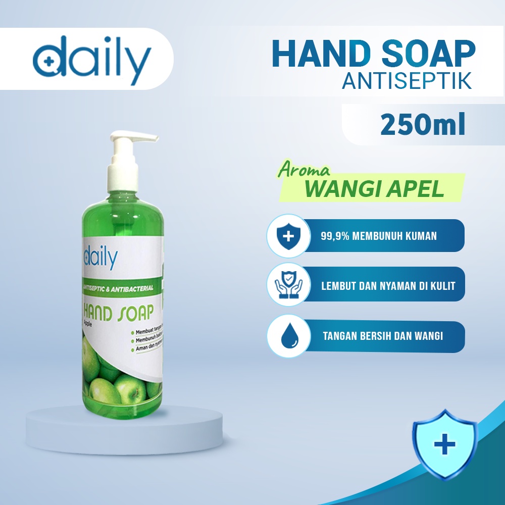 SABUN CUCI TANGAN HAND SOAP DAILY 250ML PUMP ANTI BACTERIAL AMAN DI KULIT