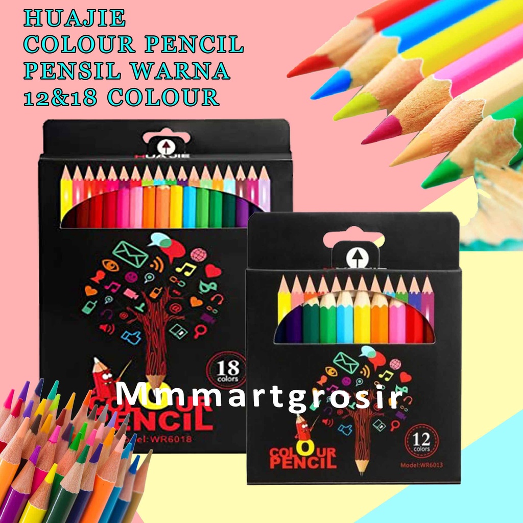 Huajie / Colour Pencil / Pensil Warna / Pensil Mewarnai