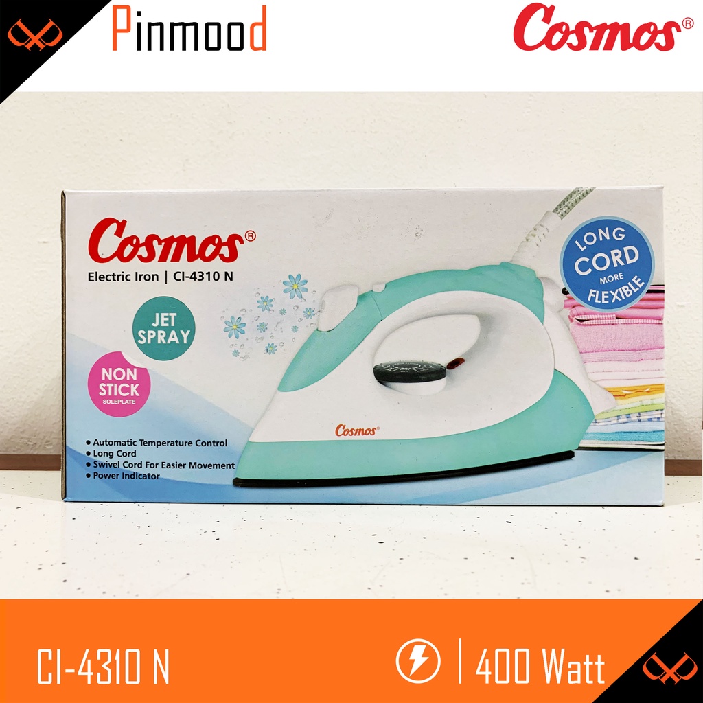 COSMOS SETRIKA LISTRIK CI-4310 N JET SPRAY DRY IRON GOSOKAN BAJU ANTI LENGKET GARANSI RESMI 1 TAHUN