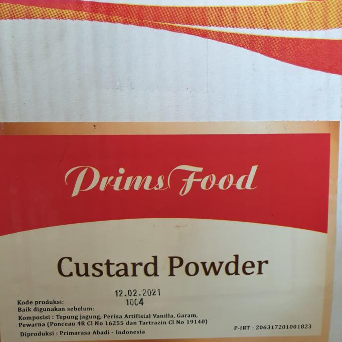 

TERMURAH Custard Powder Primsfood/Tepung Custard Primsfood 1 Kg Kode 914