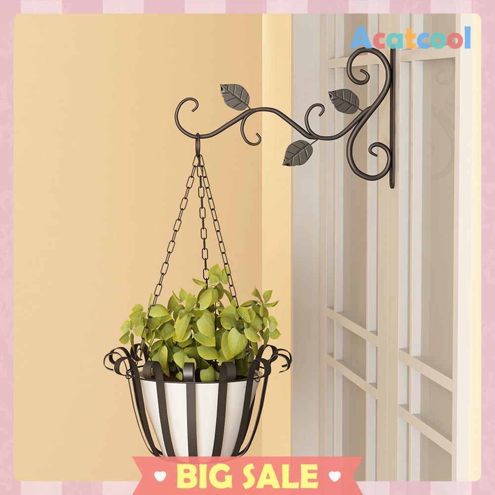 Wall Mounted Flower Pot Rack Hook Decorative Plant Bracket Hanger Iron Cast