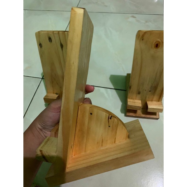 Sandaran HP Kayu/ Sandaran HP Kayu Jati Belanda