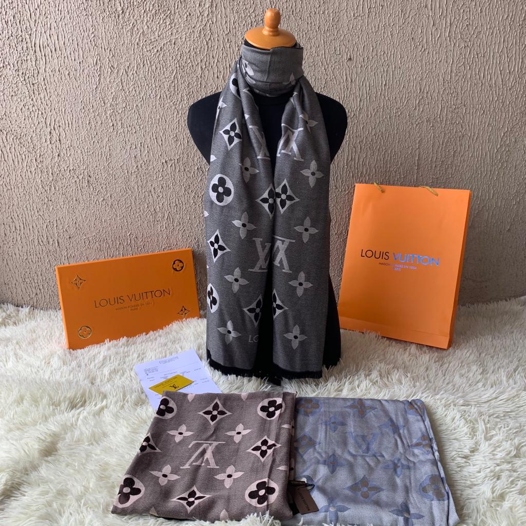 LUXY LX4016 SELENDANG WANITA PREMIUM SCARF / SYAL BRANDED FULL SET FREE PAPERBAG + BOX + FAKEBILL IMPORT QUALITY KUALITAS PLATINUM