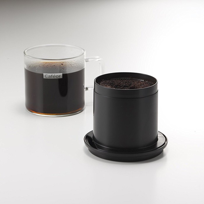 Hario Cafeor CFO-1B Black Coffee Dripper [1 Cup] Black/ Coffee-2