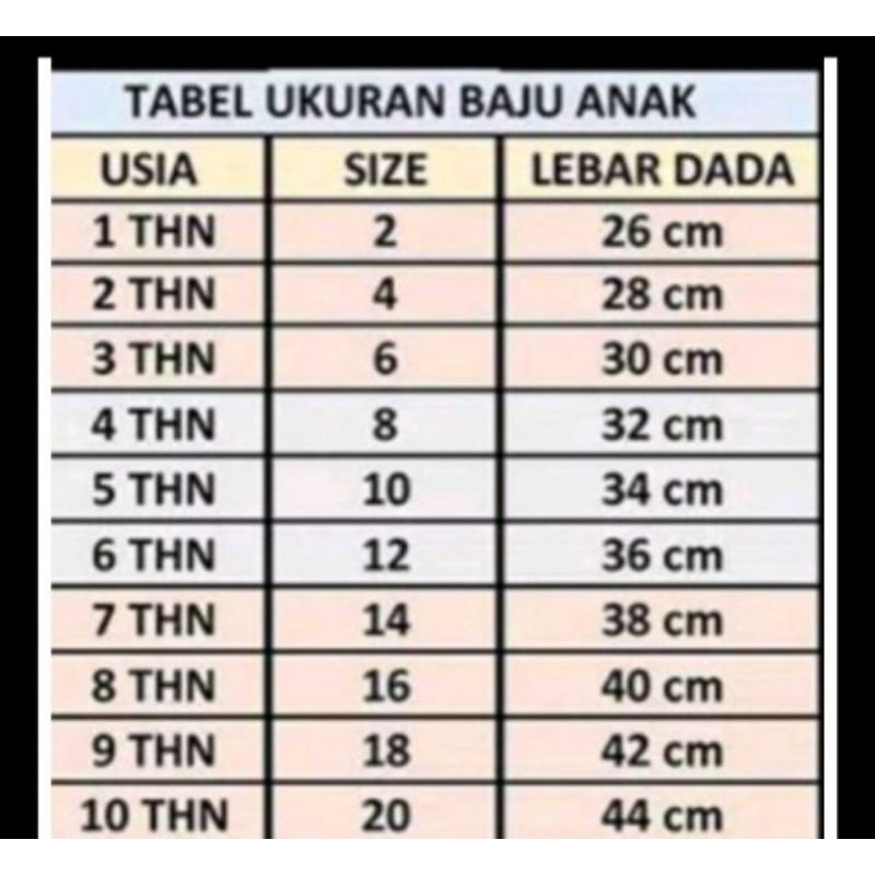 stelan CP chinphu lengkong jaya untuk usia 1 sampai 10 tahun