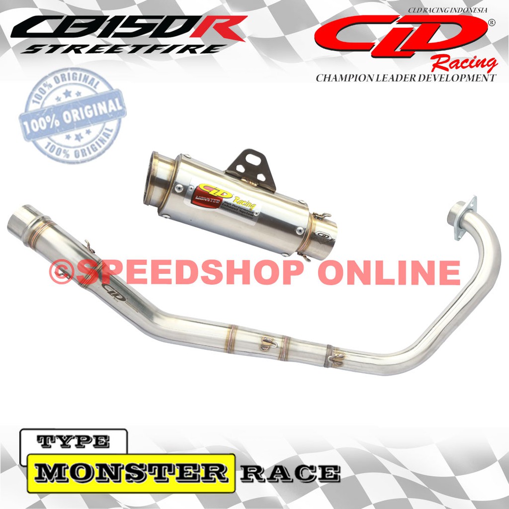 knalpot cld honda old cb150 r all new cb 150 r original type monster race