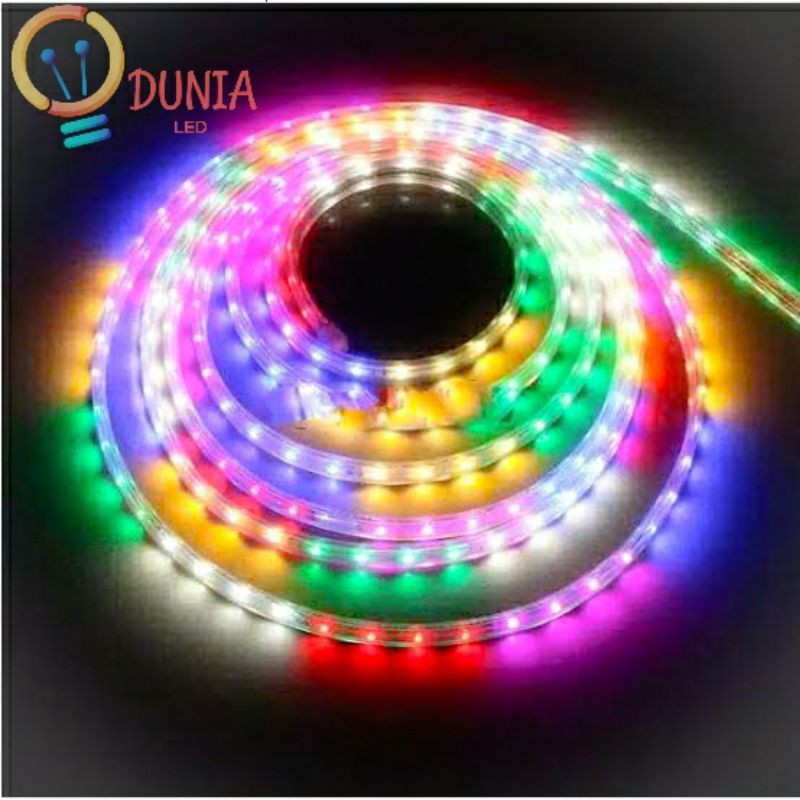 LAMPU LED STRIP SELANG 2835 RGB WARNA WARNI + ADAPTOR