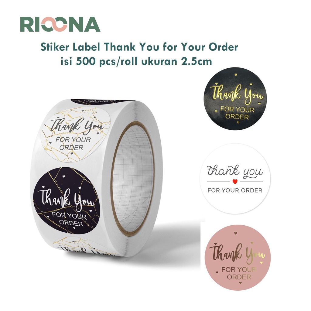 

500 pcs Stiker Label Thank You For Your Order