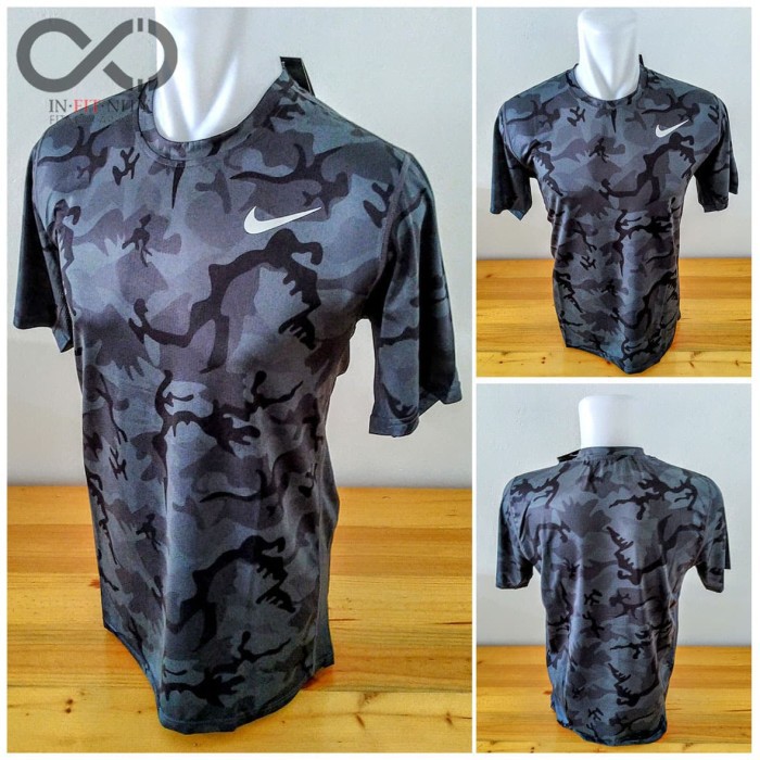 Kaos Gym Fitness Pria Nike Army Premium