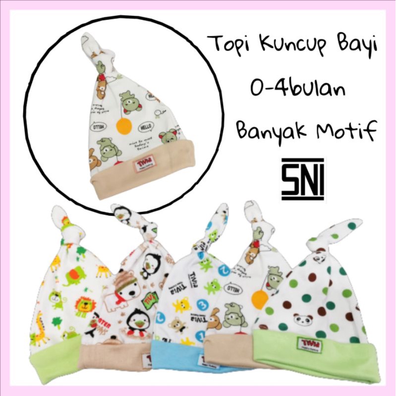 Topi Bayi Topi Kupluk Penutup Mata Bayi Motif Lucu Topi Anak Baby Hat Topi Bayi Laki Laki Perempuan