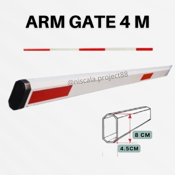 ARM GATE PALANG PARKIR 4M/ PALANG OTOMATIS / BARRIER GATE