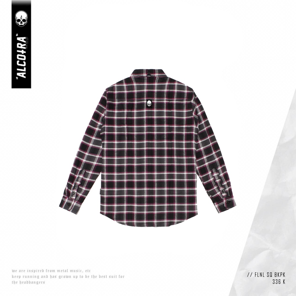 FLANEL SQ BKPK // FLANEL SQUARE BLACK PINK