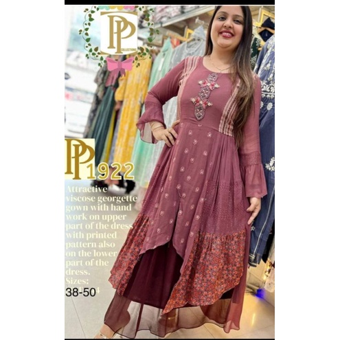 Gamis Hindi Payet mutiara Ory