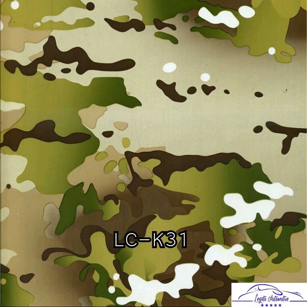 READY LC-K31 Film Water Transfer Printing WTP Carbon Celup Murah Motif Kamuflase Camo Kamo Army Armi