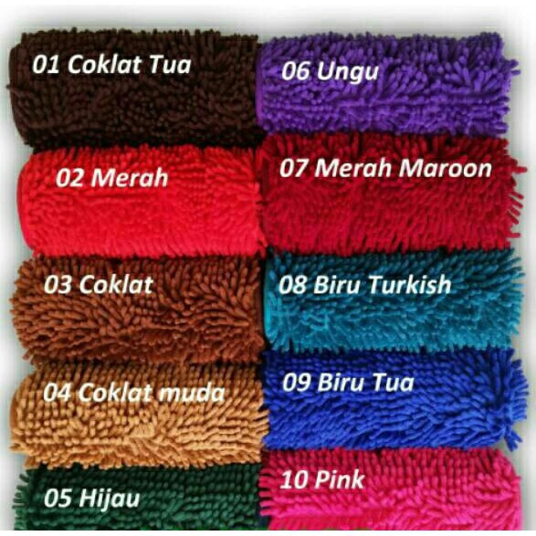 [DEASTORE] KESET CENDOL BAHAN MICROFIBER / MAT CHENILLE