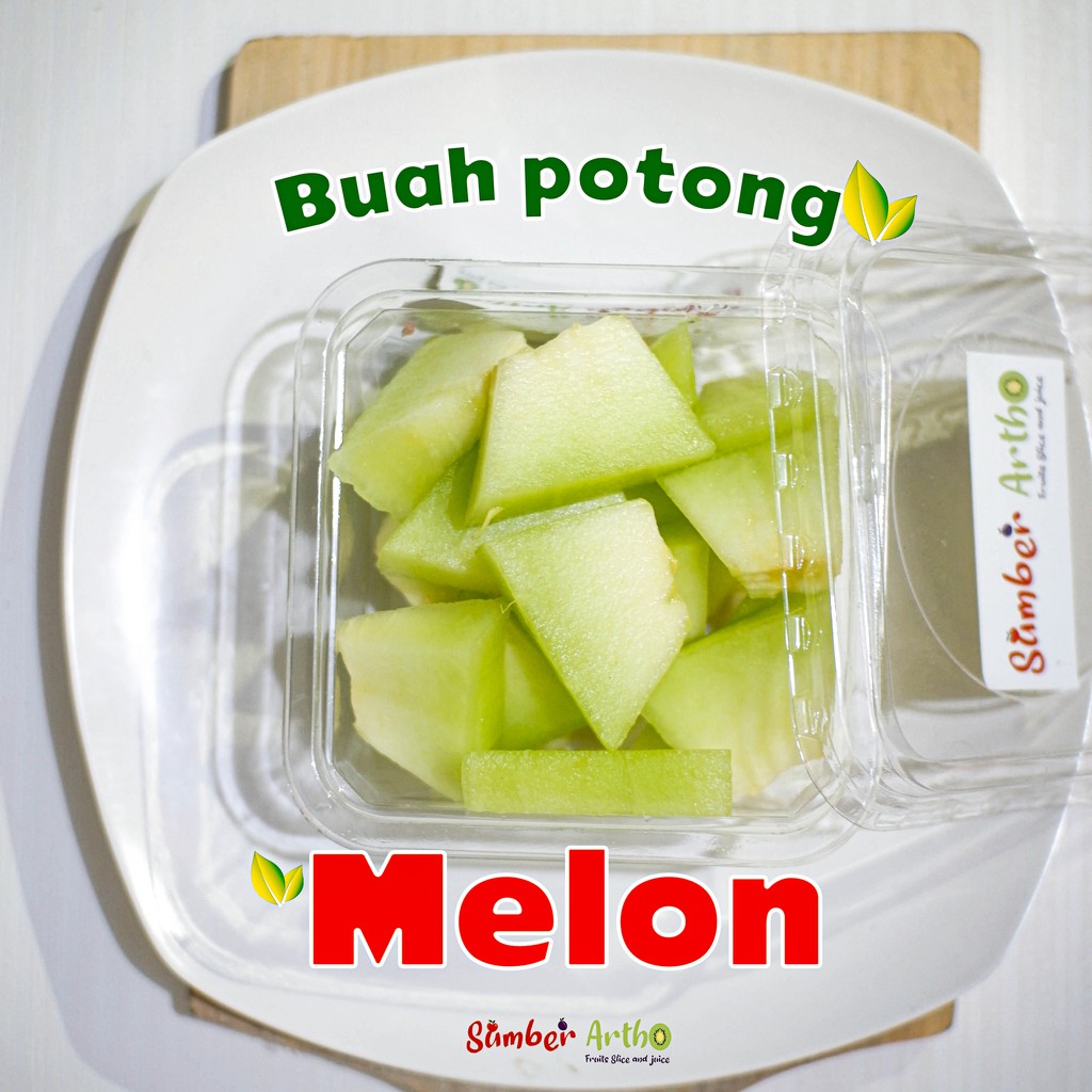 Jual Buah Potong Melon Madu Per 300 Gram Segar Siap Santap Shopee