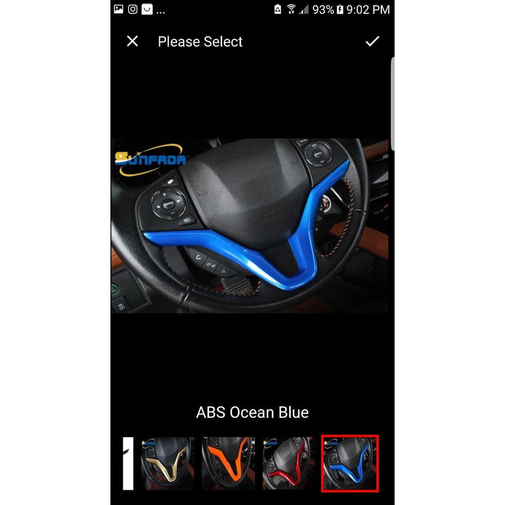 COVER TUTUP PELINDUNG PANEL STERRING WHEEL CARBON JAZZ GK5 HRV VEZEL- AKSESORIS INTERIOR MOBIL