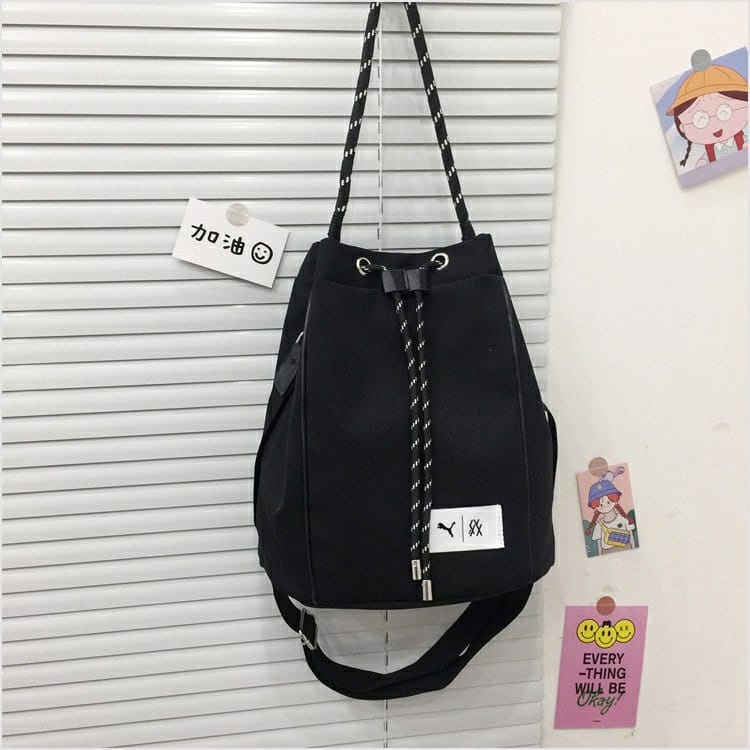 BJ60813 - BLACK/WHITE - TAS SLEMPANG JINJING TOTEBAG HANDBAG WANITA FASHION IMPORT MODIS ELEGAN TERMURAH TERLARIS TERBARU BAGSTORE JAKARTA TAS BATAM ZCJ0813