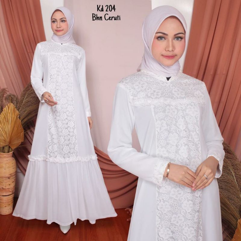 BAJU GAMIS PUTIH MEWAH