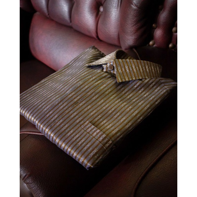 Kemeja Tenun Baron spesial kemeja pria songket palembang spesial