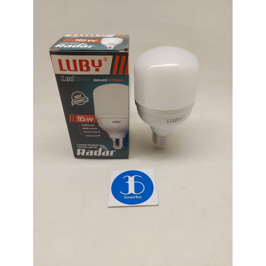 LUBY LAMPU RADAR LED 16 WATT CAHAYA PUTIH SENSOR GERAK OTOMATIS 16W