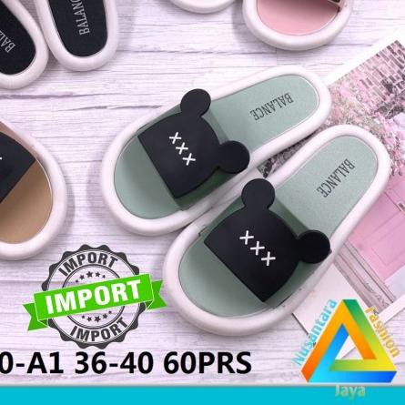 ◄ Sandal Wanita Terbaru [ 2020-A1] Sandal Wanita Jelly / Sandal Balance - Hitam, 36 ☼