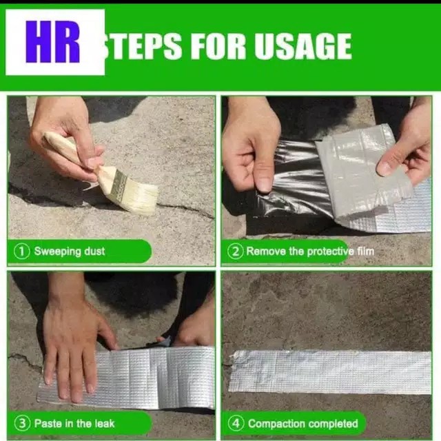 OS Tape Anti Bocor Anti Air Selotif Perekat Atap Ruangan Lakban Aluminium Tahan Panas Air 5cm x 5m
