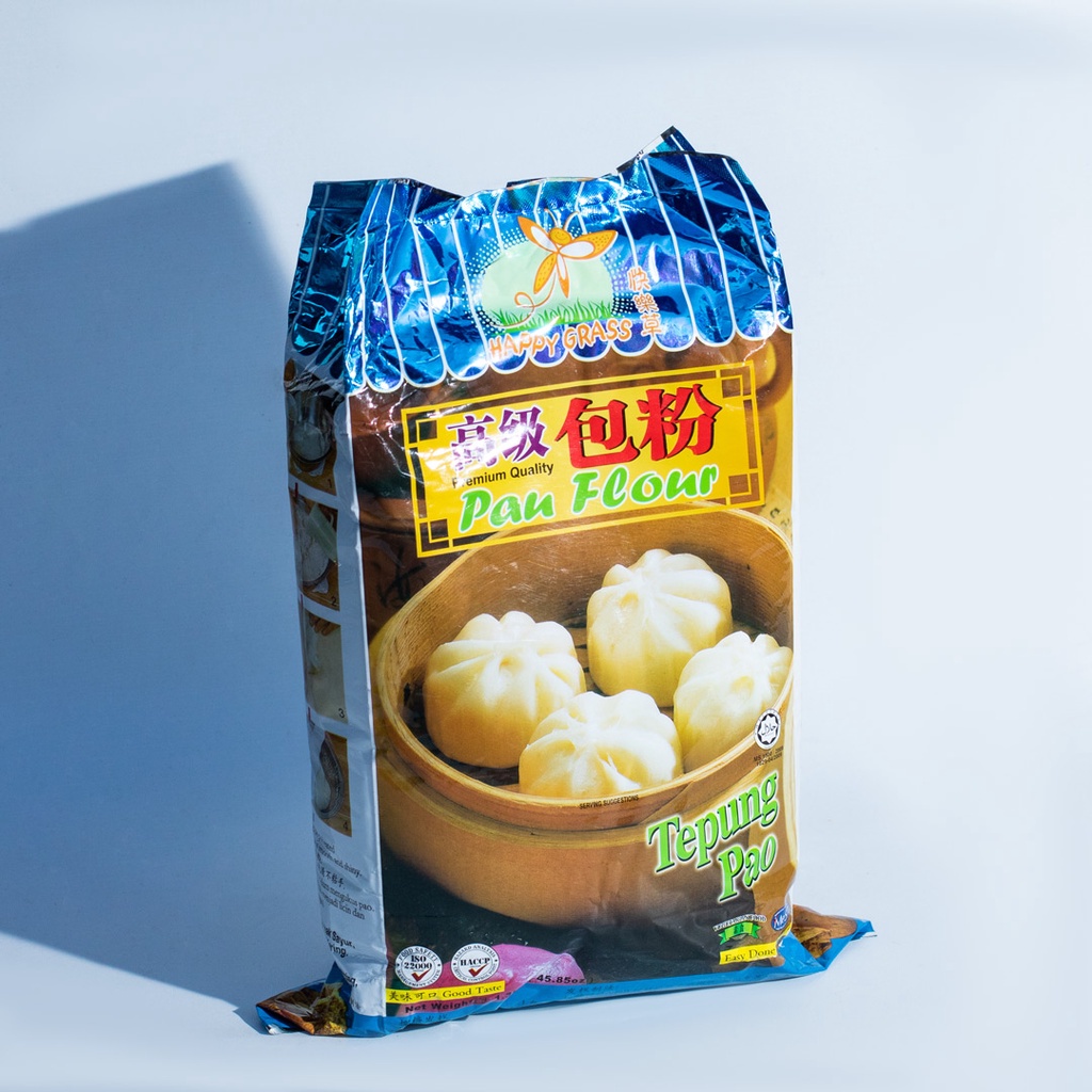 

TEPUNG PAU HAPPY GRASS BAKPAU 1.3 KG INSTANT FLOUR PAO PREMIUM BAKPAO