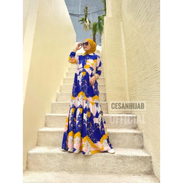 NAMIRA DRESS ABSTRAK CESANHIJAB CESAN HIJAB OFFICIAL ORIGINAL