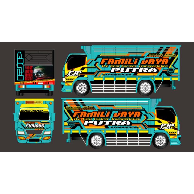 stiker miniatur truk hino skala 16 MURAH monggo di order